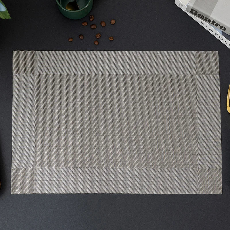 Washable Vinyl Woven Placemat Set