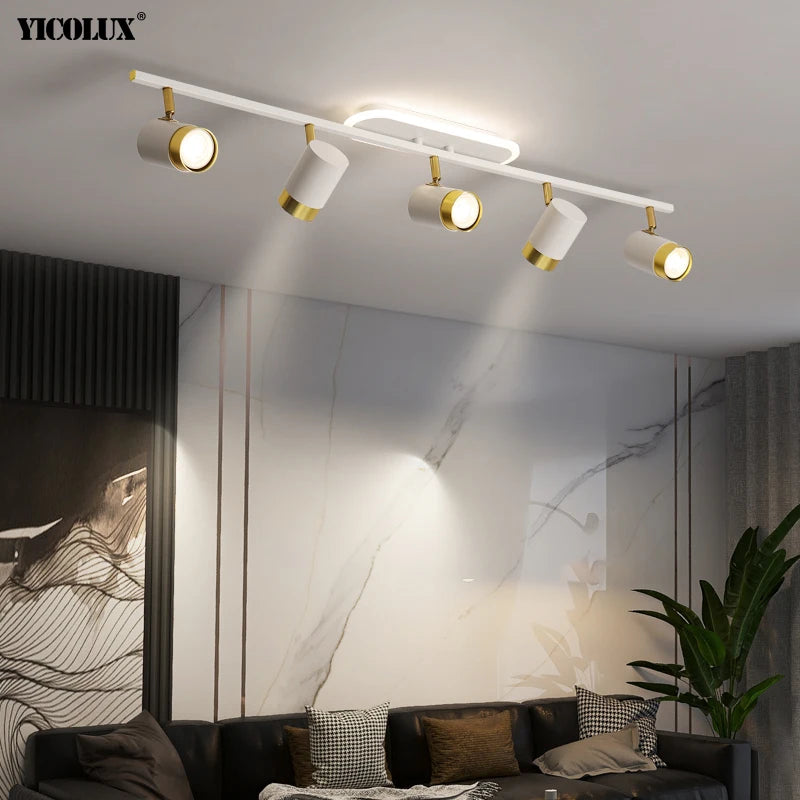 Long Linear LED Spotlight Chandelier