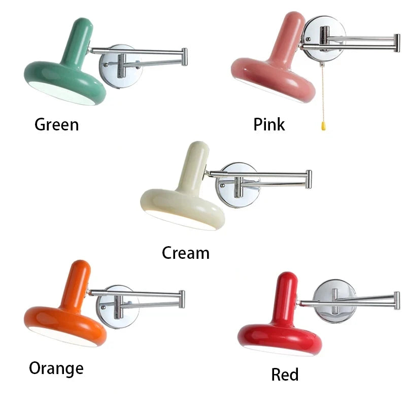 Nordic Modern Retractable Rotatable Swinging Retractable Wall Lamp