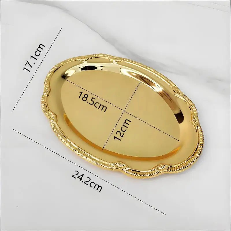 Embossed Oval Serving Tray