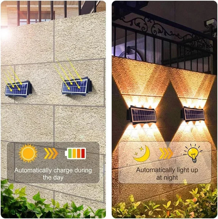 Up & Down Solar Wall Light
