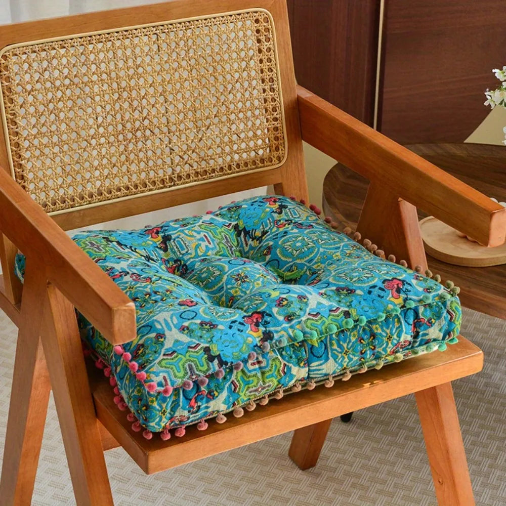 New Soft Tatami Cushion Large Thicken Floor Mat Bohemian Style Square Pillow Cushion For Home Balcony Window