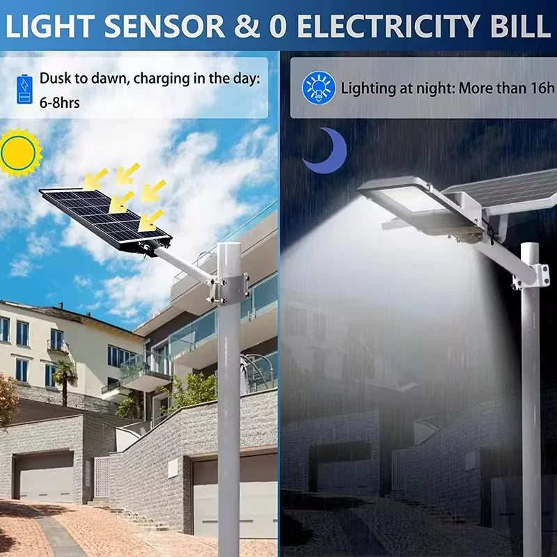 Aluminum 8000mah High Power Solar Light Outdoor Solar Street Light