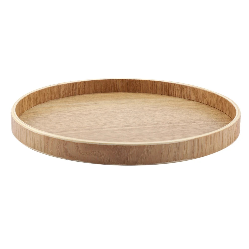Round Wooden Serving Tray