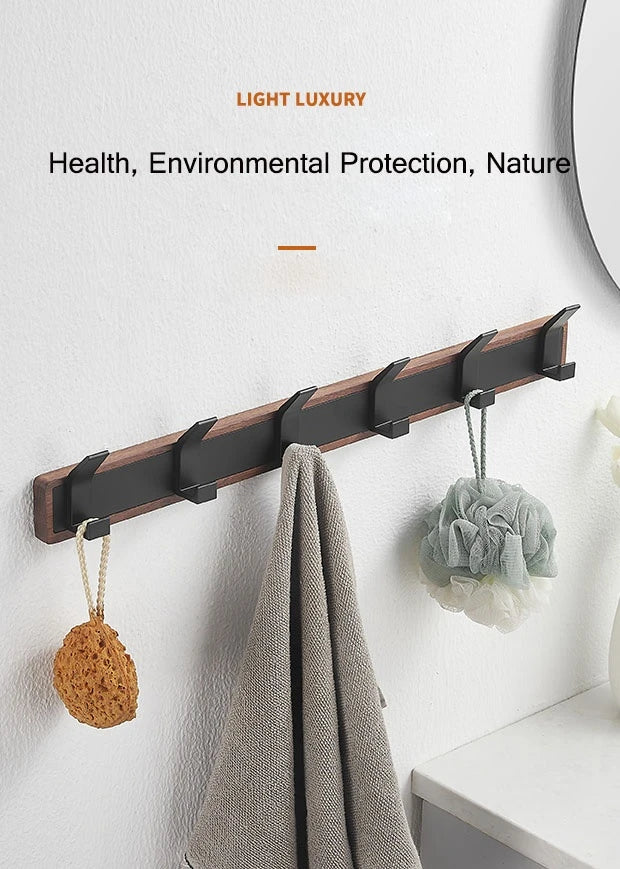 Walnut Wood Wall Coat Hook
