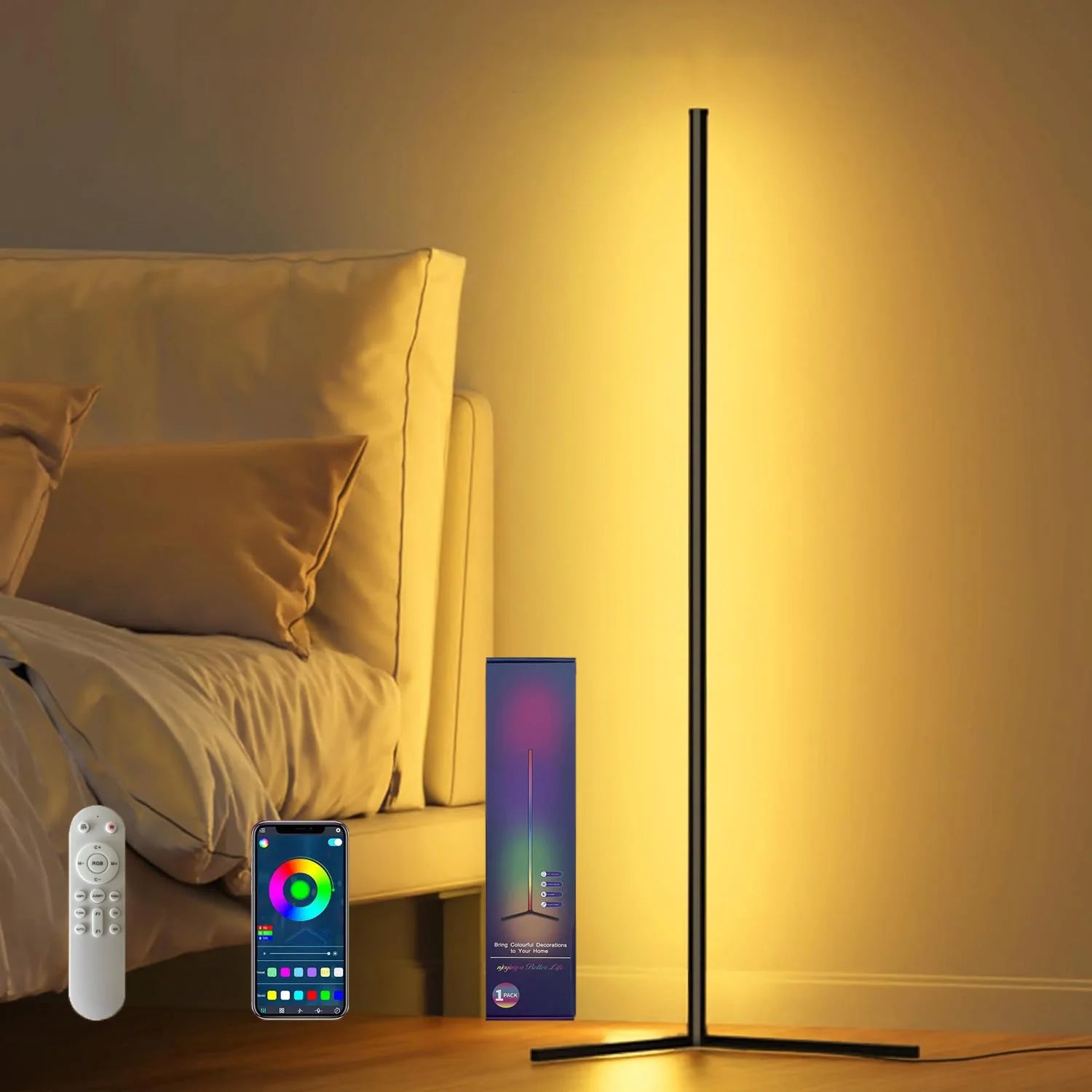 16 Million Color Corner Floor Lamp