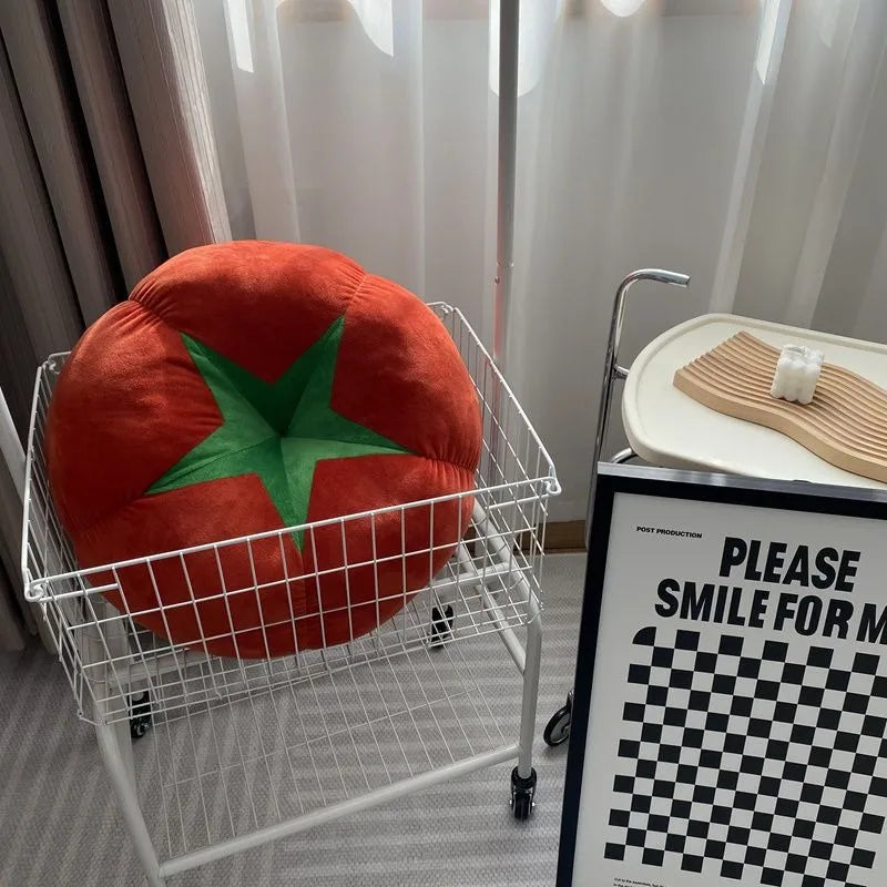 ins cute soft cute mushroom tomato futon cushion bed cushion doll throw