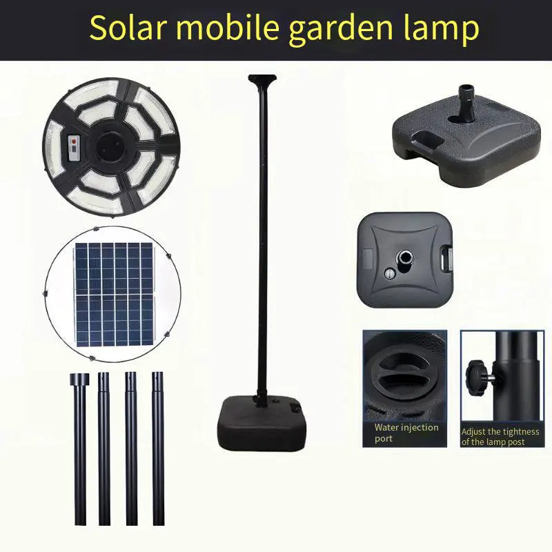Solar Lamp Post Light with 78" Tall Pole, Removable, Dusk to Dawn