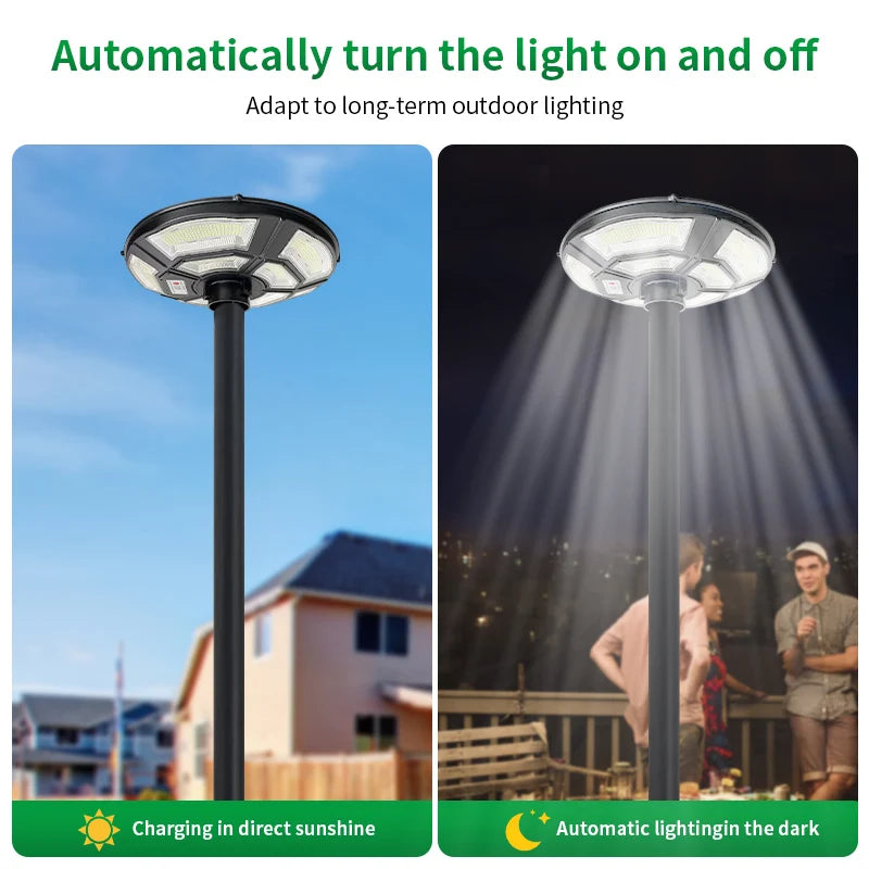Solar Lamp Post Light with 78" Tall Pole, Removable, Dusk to Dawn
