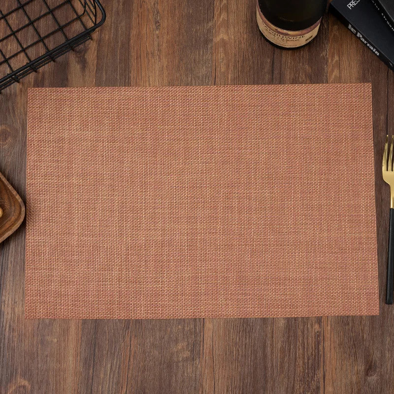 Washable Vinyl Woven Placemat Set