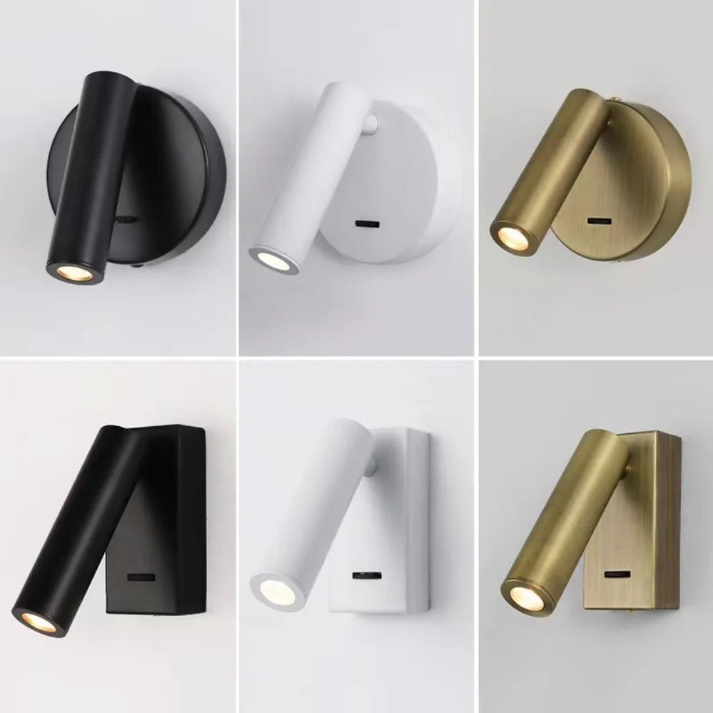 Modern LED Wall lights Rotatable Adjustable Reading Lights Bedroom