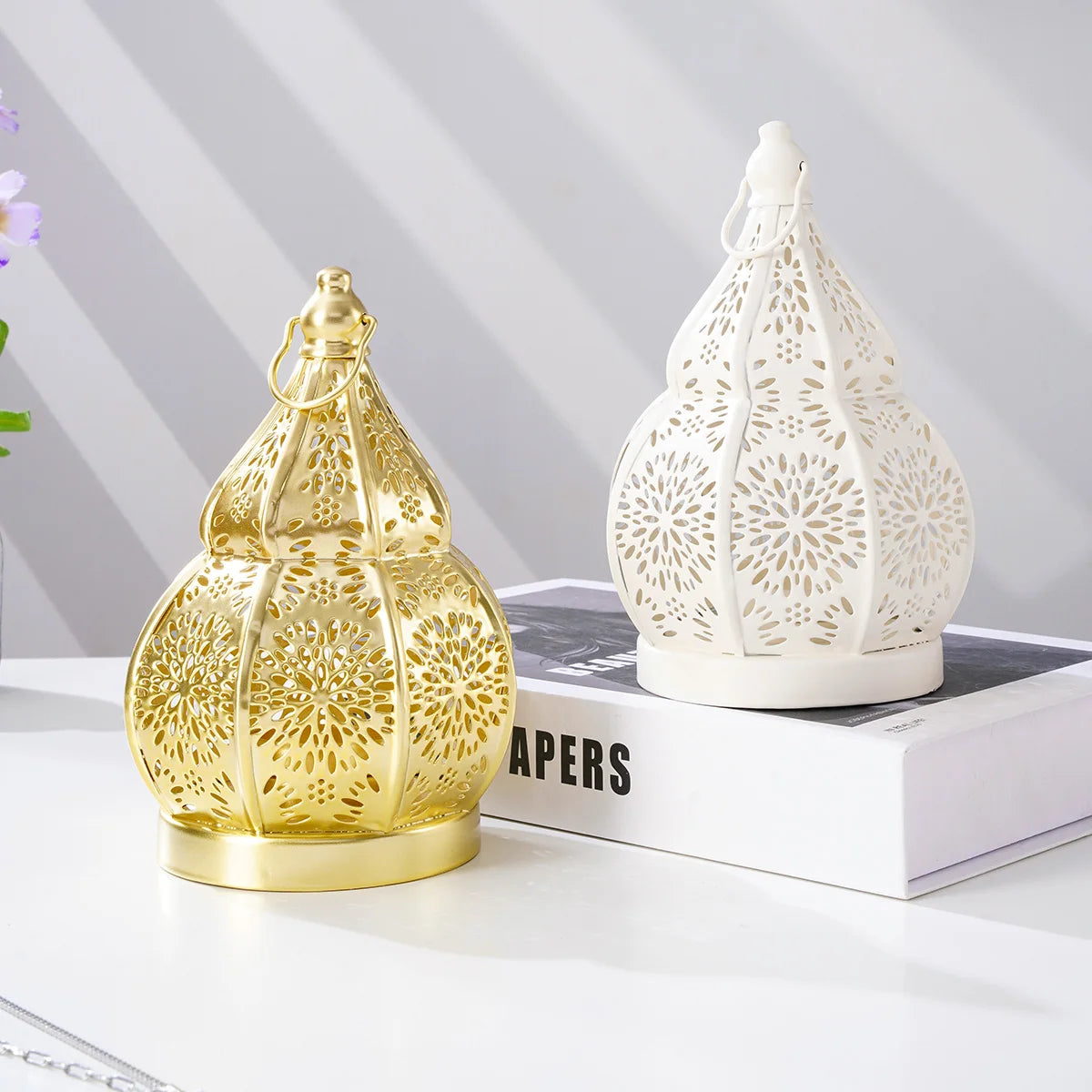 Moroccan Gourd Lantern Candle Holder