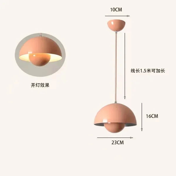 Modern Bud Pendant Light - pink