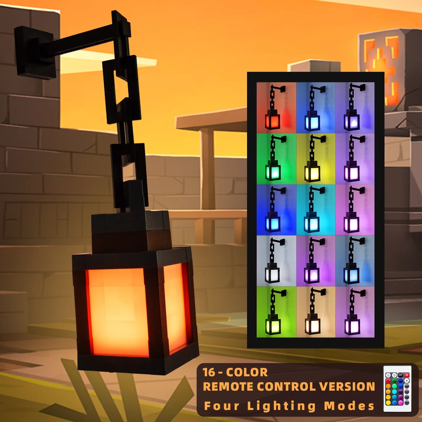 Pixel Style Night Light Lantern