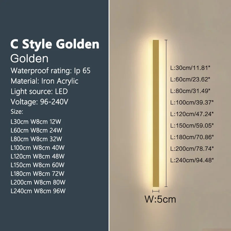 Linear LED Outdoor Wall Light
