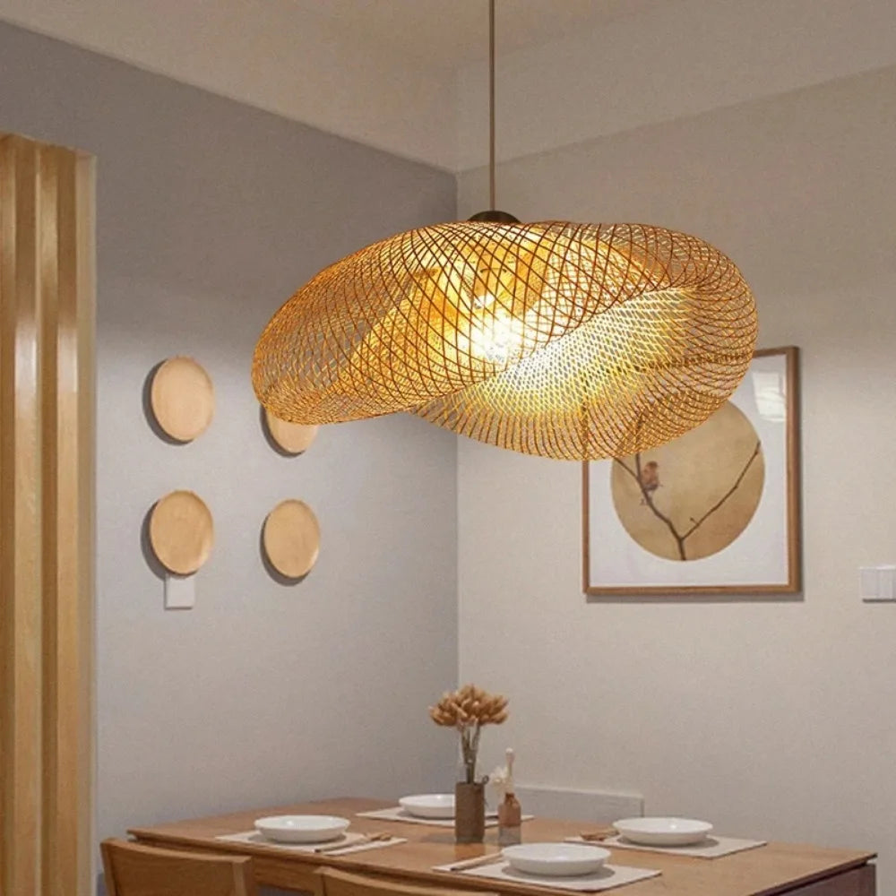 Handwoven Bamboo Pendant Light