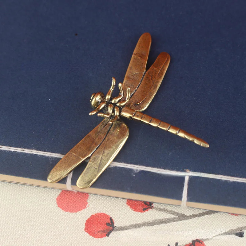 Vintage Brass Dragonfly Figurine