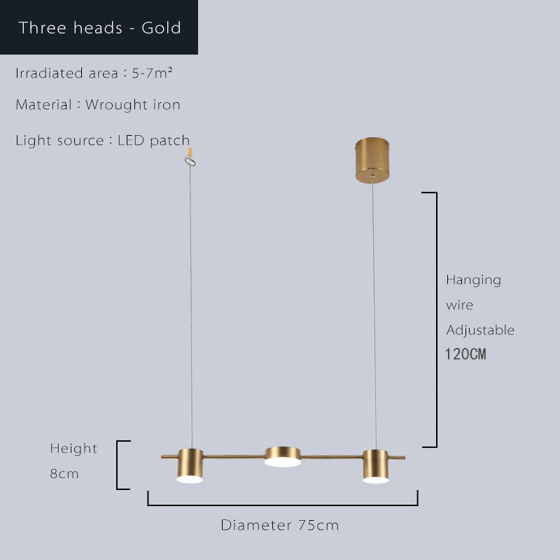 Modern LED Linear Bar Pendant Light