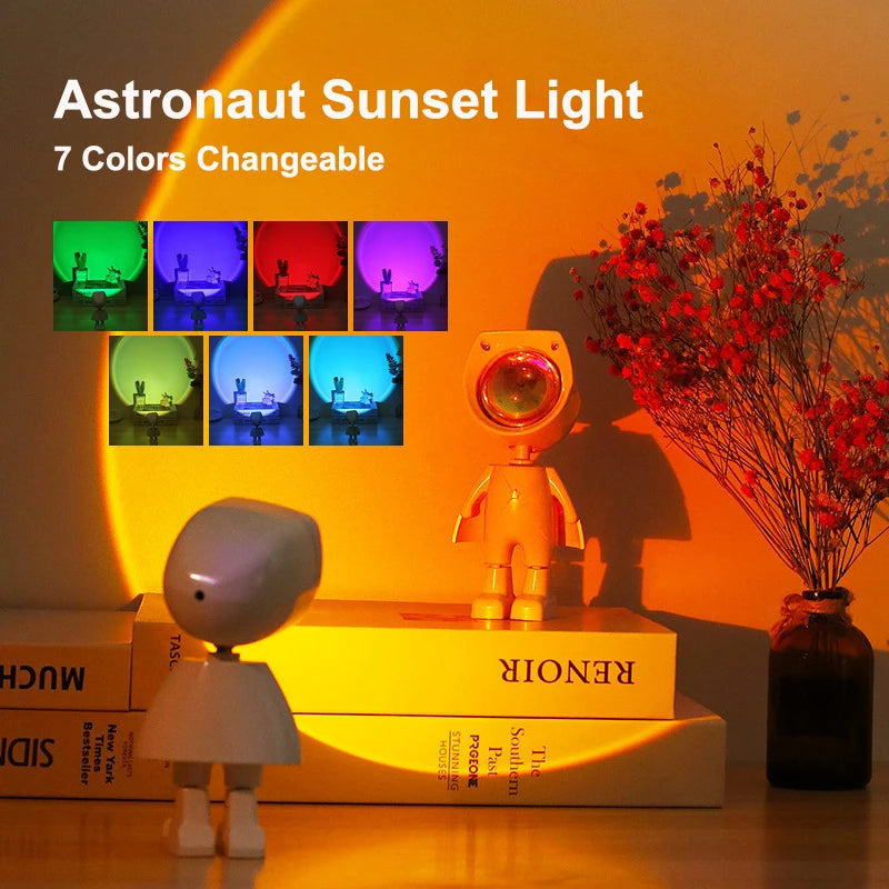 Astronaut Sunset Projector Lamp