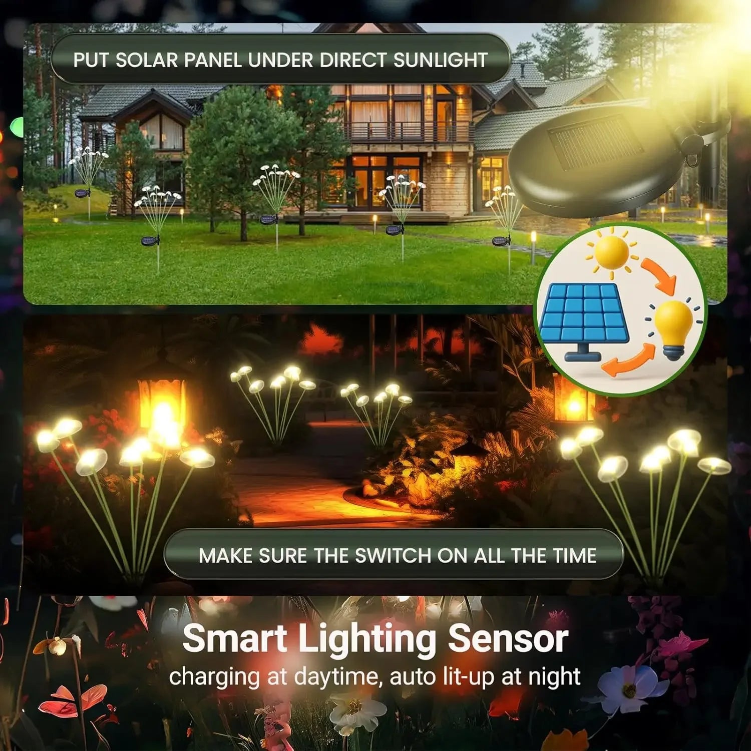 Solar Mushroom Garden Lights