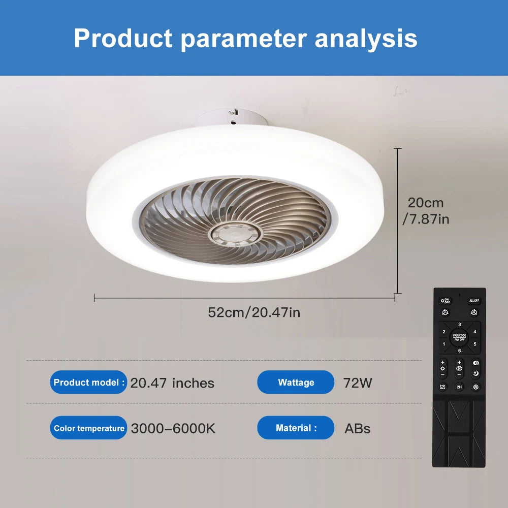 Smart Remote Ceiling Fan Light