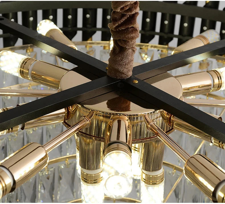 Luxury Crystal Ceiling Chandelier Lighting Modern Living Room Lights