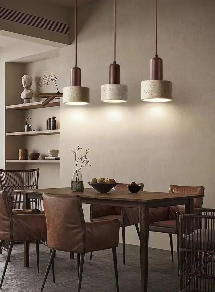 Wabi Sabi Travertine Pendant Light