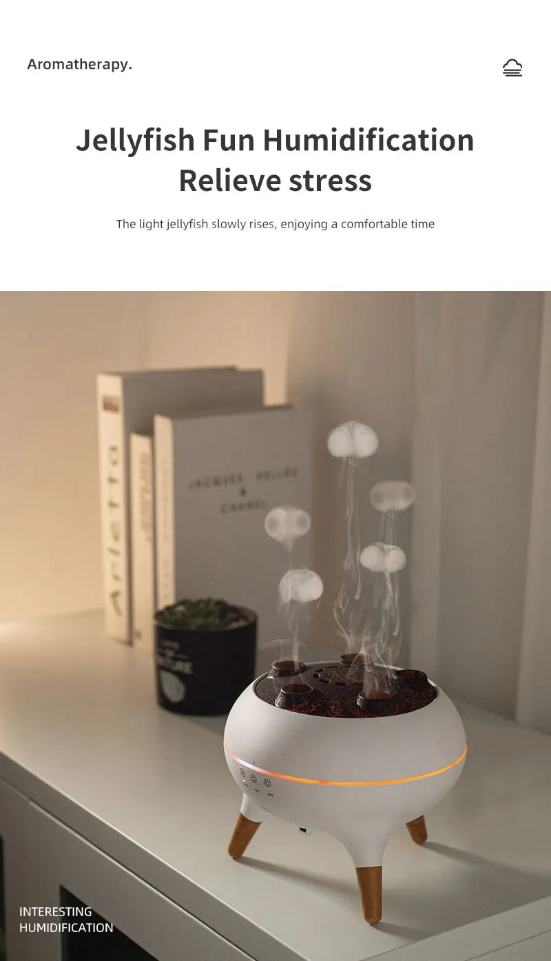 Dynamic Jellyfish Air Humidifier 250ml Essential Oil Diffuser Remote