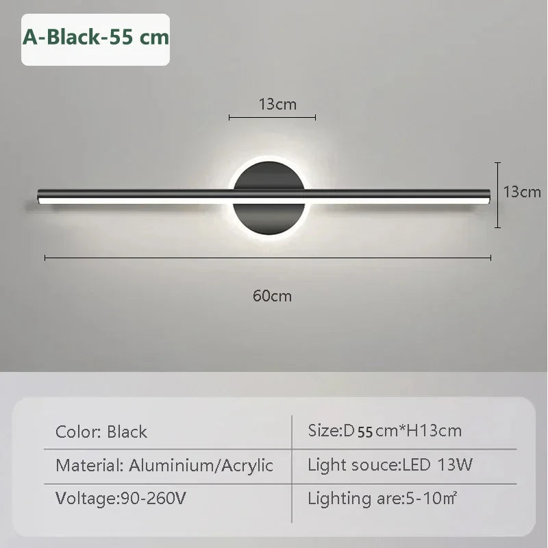 Black Gold Mirror Strip Light