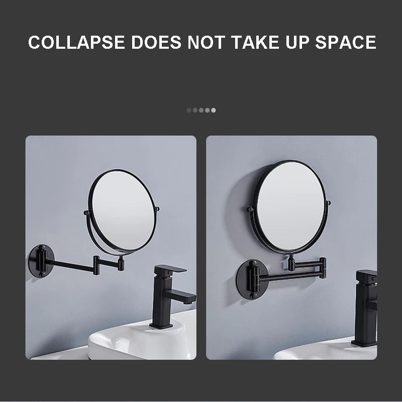 Retractable Round Vanity Mirror