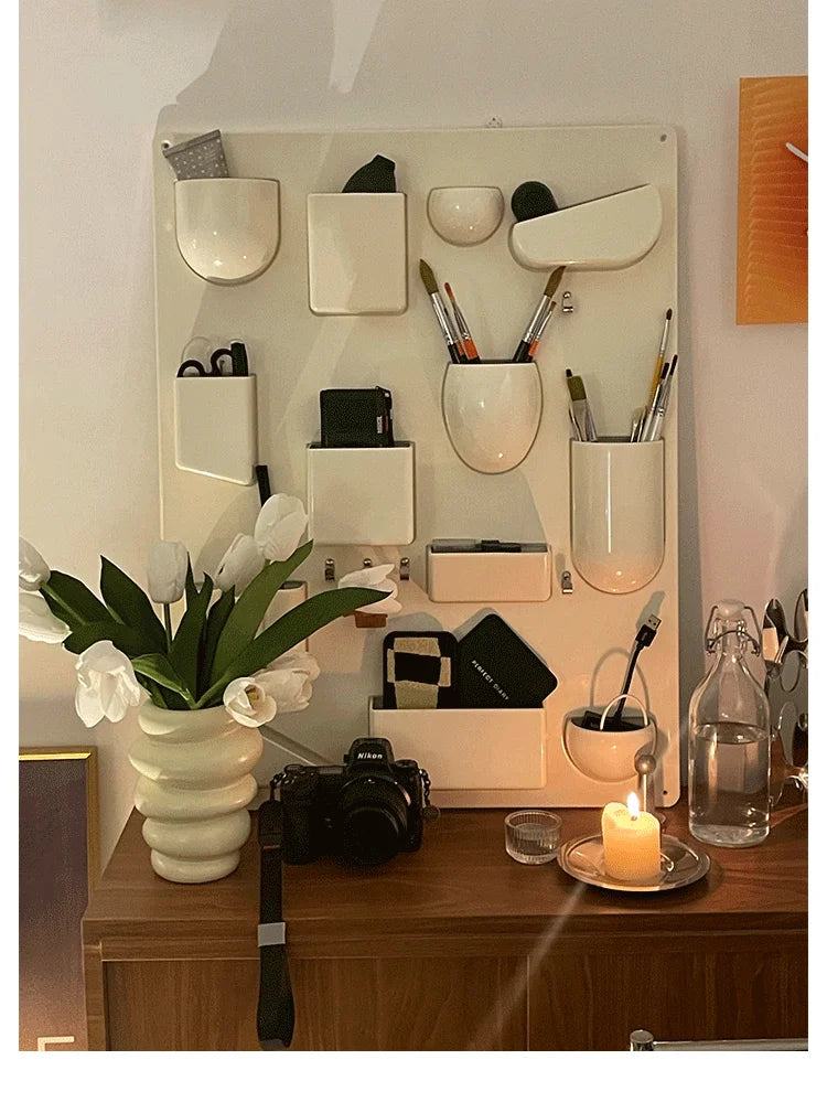 Wall Mounted Storage Rack with Hooks