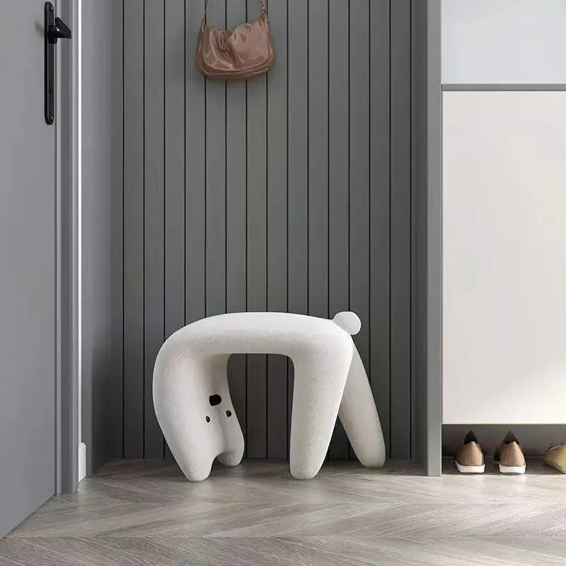 Plush Armless Dressing Chair