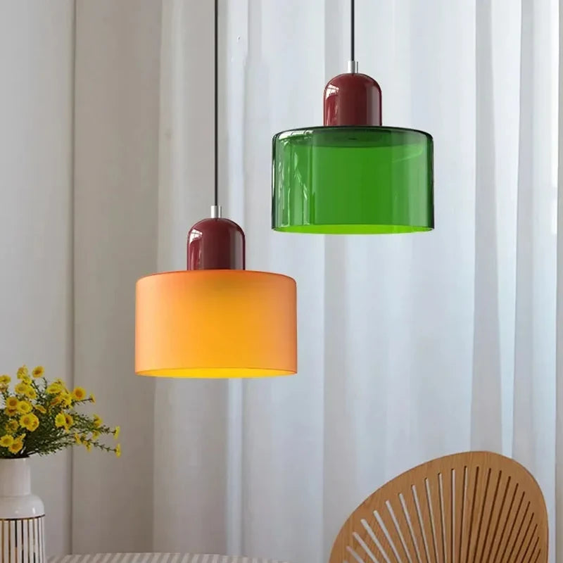 Two Tone Glass Pendant Light