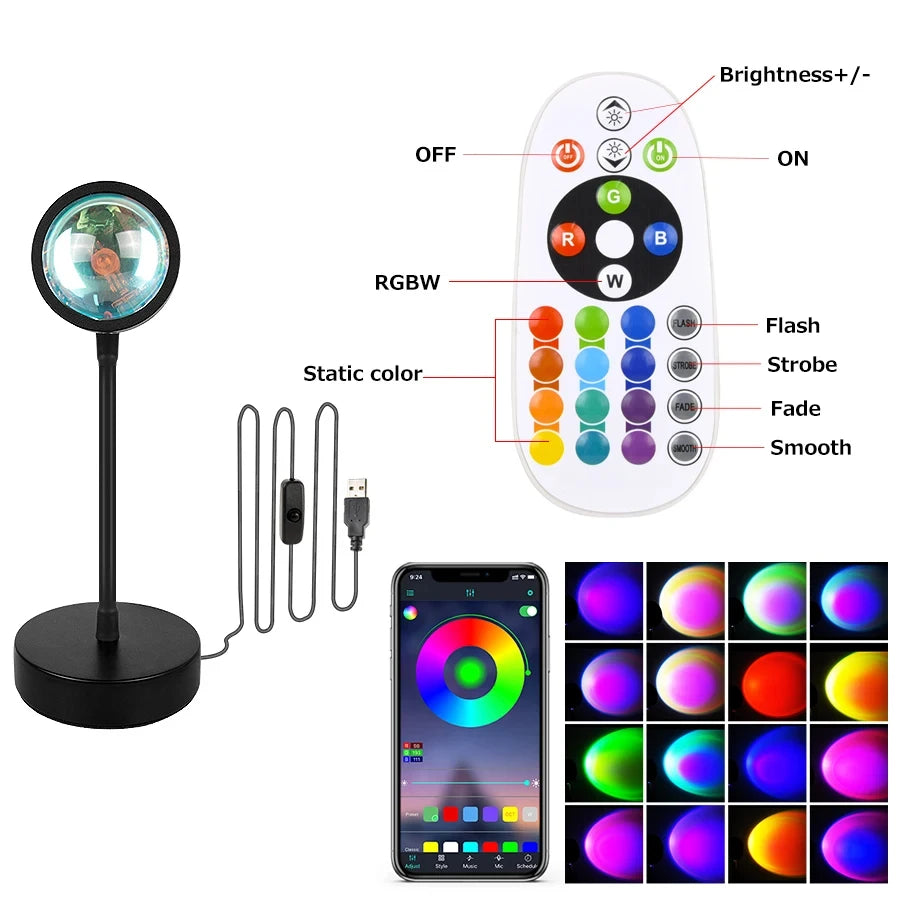 Sunset Bluetooth Rainbow Projector