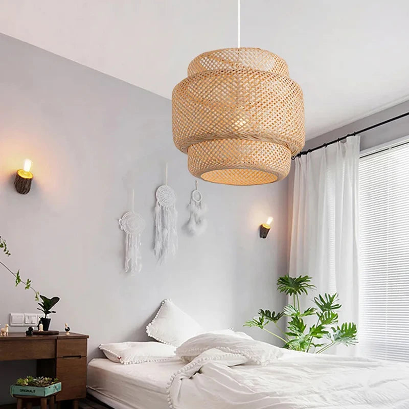 Hand Woven Bamboo Pendant Light