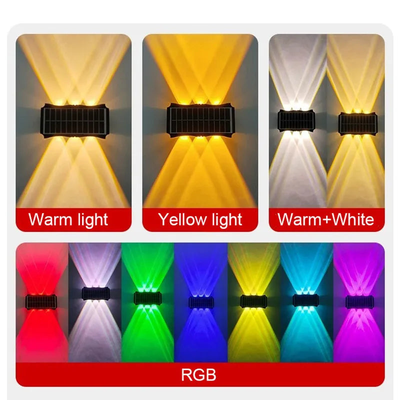 Up & Down Solar Wall Light