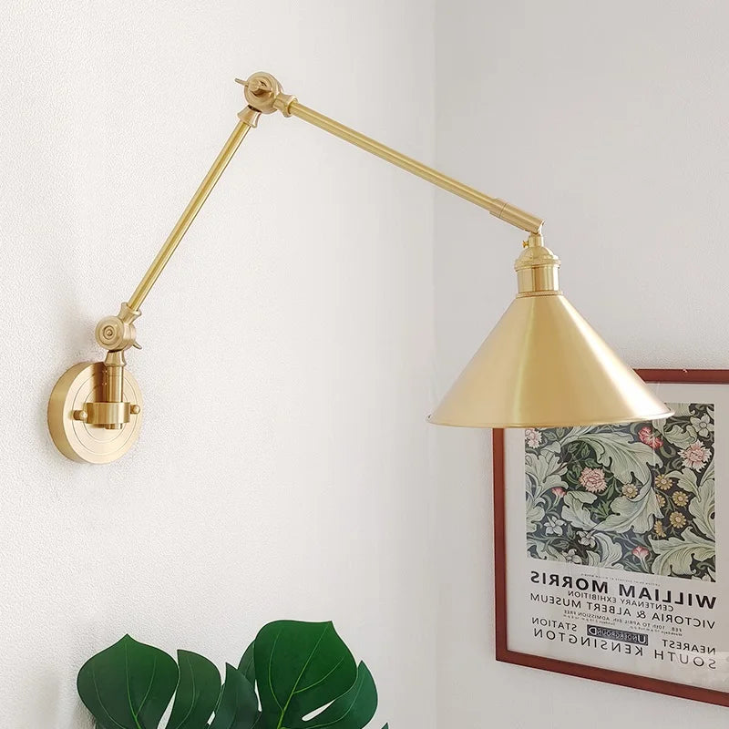 IWHD 2022 New Ceramic Copper LED Wall Lamp Beside Left And Right Rotate