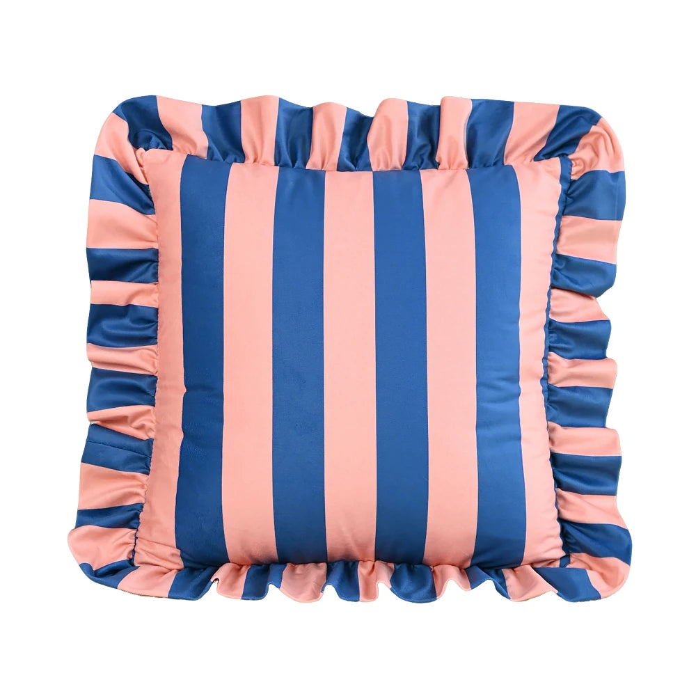 1PC Striped Lace Velvet Pillowcase 18X18Inch Pillowcases Soft Cozy