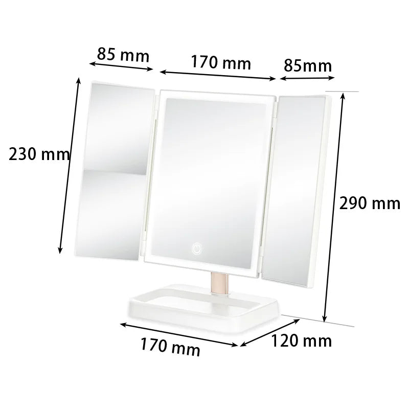 Round LED Makeup Vanity Mirror