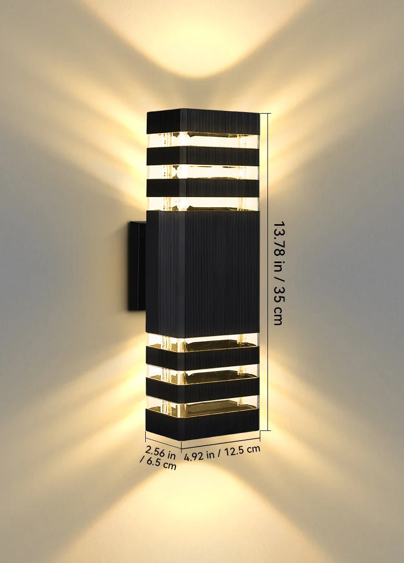 E27 Outdoor Up And Down Wall Sconce