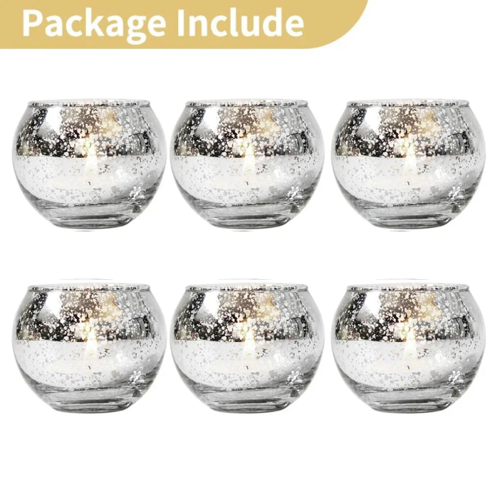 Mercury Glass Votive Candle Holders