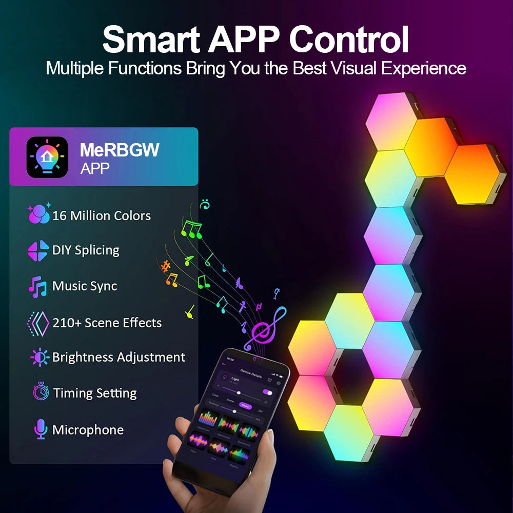 RGB Hexagon Smart Wall Panels
