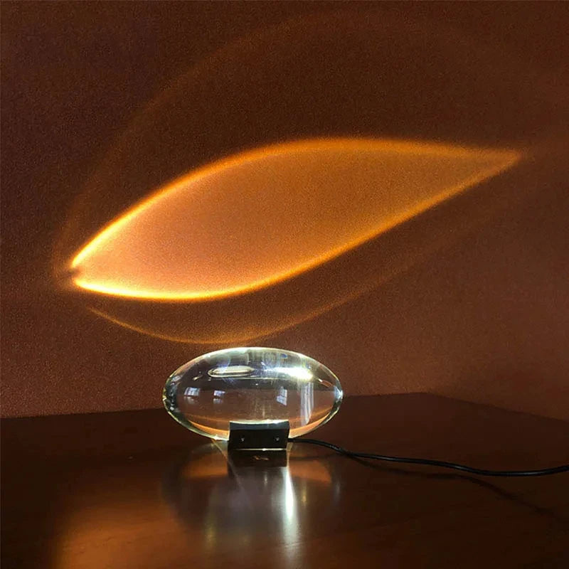 Crystal Sunset Projection Table Lamp