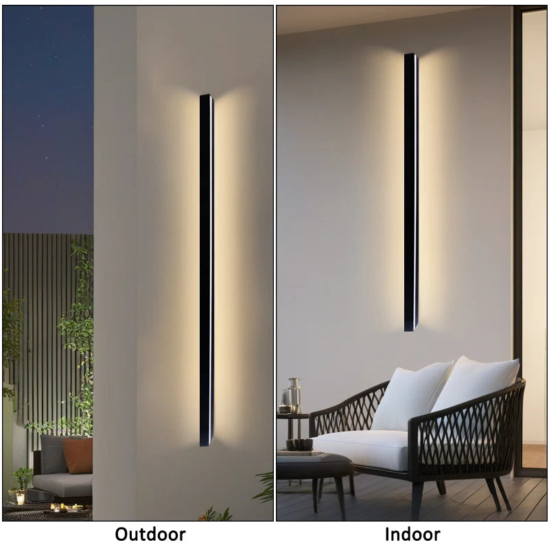 Nordic Long Outdoor LED Wall Lamp
