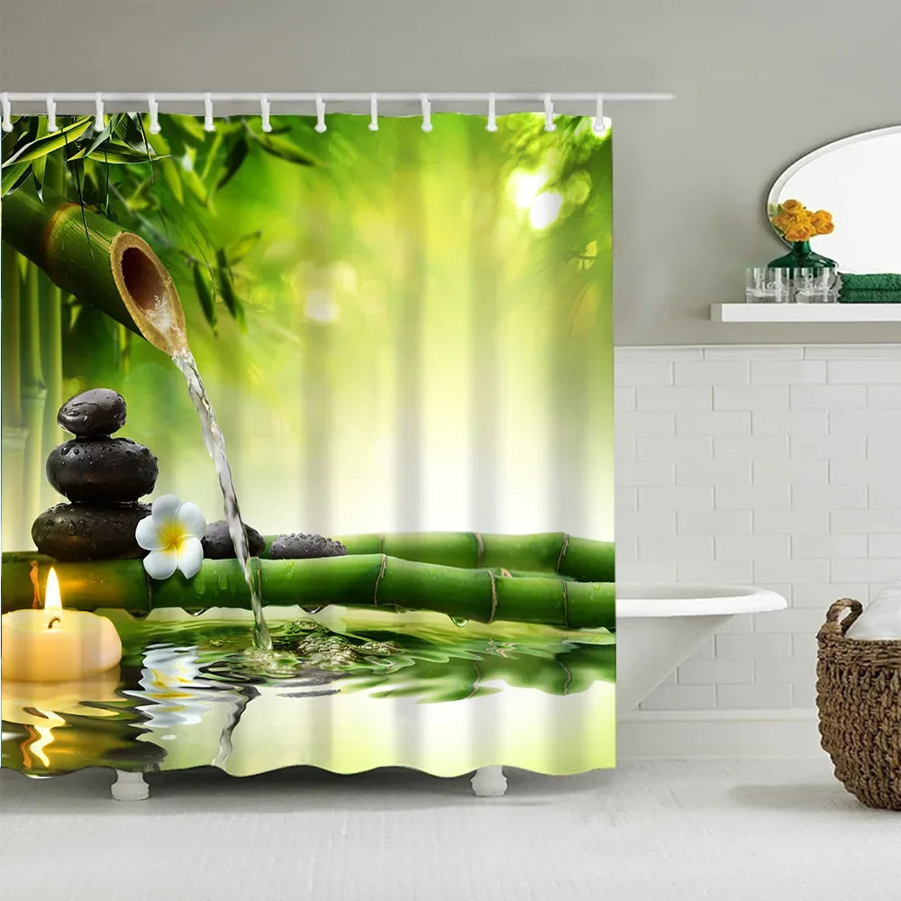 Zen Garden Bamboo Shower Curtain