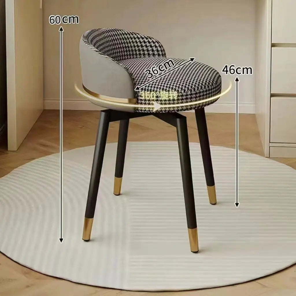 Modern Swivel Vanity Stool, 360 Rotating