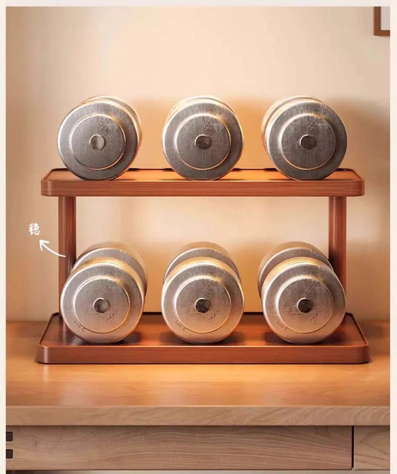 Wooden Tea Room Storage Rack