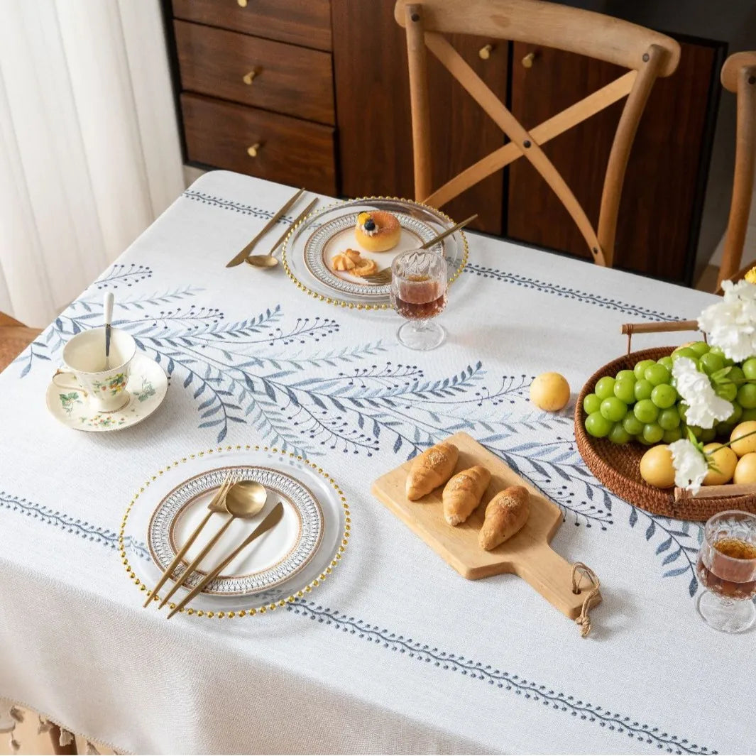 Nordic Style Tassels Cotton Linen Tablecloth,Modern Simplicity