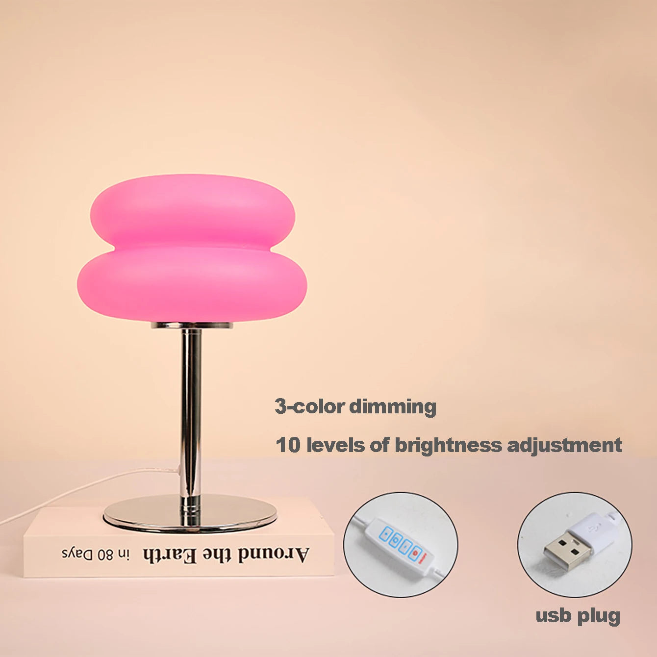 Creamy Tricolor Bedside Lamp