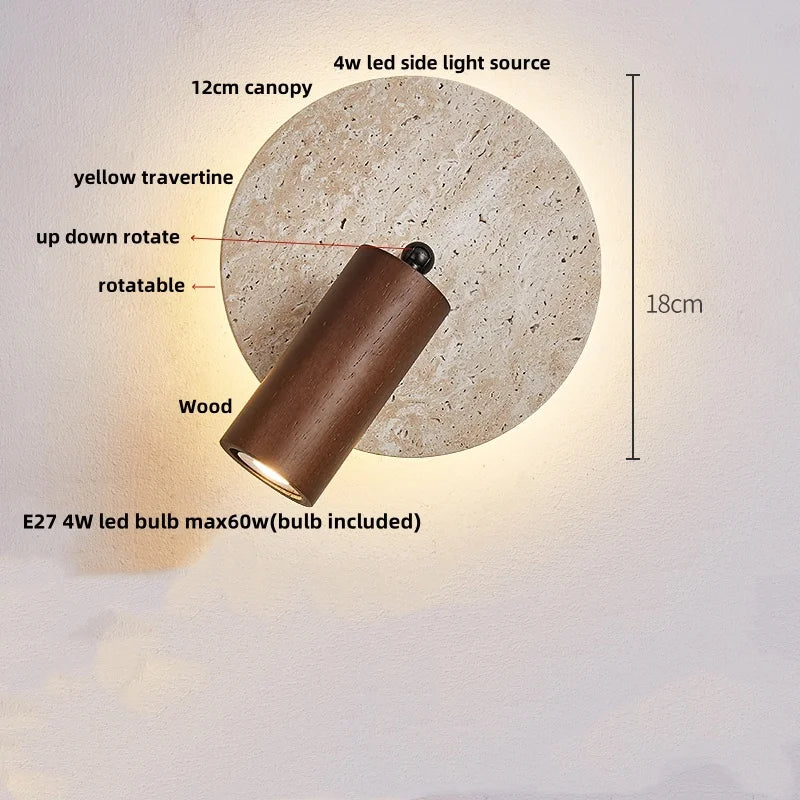 Wood Pull Chain Wall Sconce